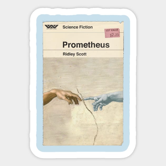 Prometheus Book Cover Tee Sticker by trevorduntposterdesign